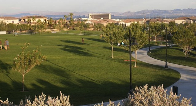 The Arbors view of grassy knoll